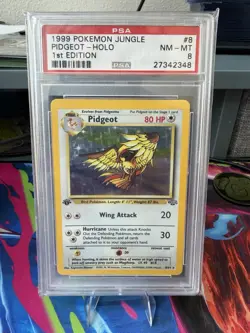 1999 POKEMON JUNGLE 1ST EDITION #8 PIDGEOT-HOLO PSA 8 - Image 1