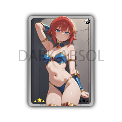 Custom Anime Trading Card Waifu Art TCG | NSFW Adult Full Art Card | Trainer | - Image 1