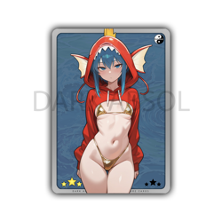Fish Girl | Beautiful Waifu Card - Goddess Custom Full Art - Fan Card | Trainer - Image 1