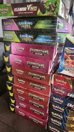 Pokemon card lot TCG Celebrations v union crown zenith shining fates 27 SEALED - Image 3