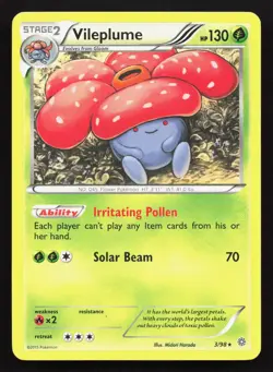 Vileplume 3/98 Ancient Origins LP Pokemon Card TCG - Image 1