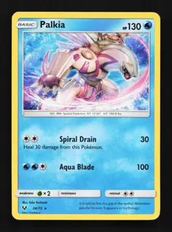 Palkia 24/73 NM Shining Legends English Pokemon Card TCG - Image 1