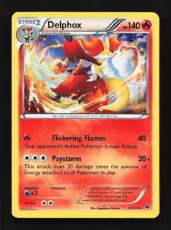 Delphox 13/124 LP Fates Collide English Pokemon Card TCG - Image 1