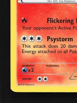 Delphox 13/124 LP Fates Collide English Pokemon Card TCG - Image 2