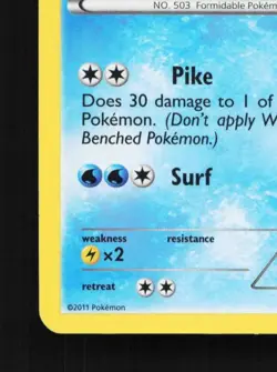 Samurott 31/114 MP Black & White English Pokemon Card TCG - Image 3