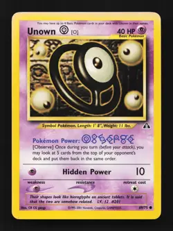 Unown O 69/75 Neo Discovery English Pokemon Card TCG - Image 1