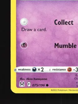 Hisuian Zorua 075/196 LP Lost Origin English Pokemon Card TCG - Image 2