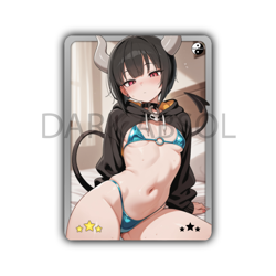 Custom Anime Trading Card Waifu Art TCG | NSFW Adult Full Art Card | Trainer | - Image 1