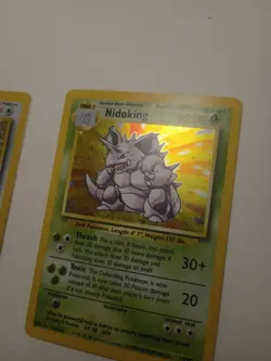 4 Rare Base Set Holo Pokemon Cards (Lot 4) Nidoking Dark Slobro - Image 3