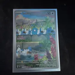 Pokemon Swablu Illustration Rare Holo SV04 Paradox Rift HP 50 213/182 Basic Card - Image 1