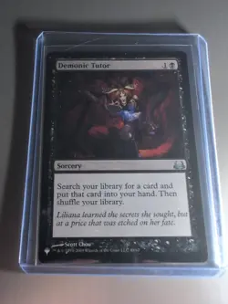 Demonic Tutor Black Uncommon Magic MTG Card NM Mystery Booster - Image 1