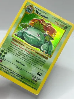 Venusaur 15/102 Base Set Shadowless Holo Rare Vintage 1999 WotC Pokemon Card - Image 5