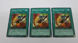 3x DOUBLE ATTACK SPELL CARD 1ST EDITION TLM-EN040 COMMON YUGIOH NM / UNPLAYED - Image 1