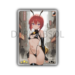 Custom Anime Trading Card Waifu Art TCG | NSFW Adult Full Art Card | Trainer | - Image 1