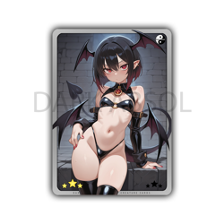 Custom Succubus Card Waifu Art TCG | NSFW Adult Full Art Card | Trainer | - Image 1