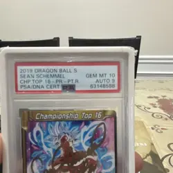 Dragon Ball Super Card Game Championship Pack 2019 Merit Card 12 PSA Autographed - Image 3