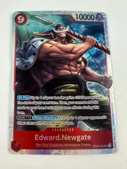 Edward Newgate OP02-004 SR Paramount War One Piece Card Game Whitebeard - Image 1