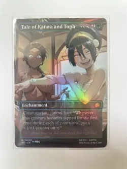 Tale of Katara and Toph FOIL Proxy Card Custom Waifu Illustrated Art tophs - Image 1