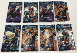 (8)x MegaMan Grave Battle Ready Card Game 2004 Decipher CCG Booster Pack Lot - Image 1