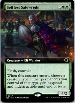 Selfless Safewright (Extended Art) 367 Lorwyn Eclipsed Magic: The Gathering NM - Image 1