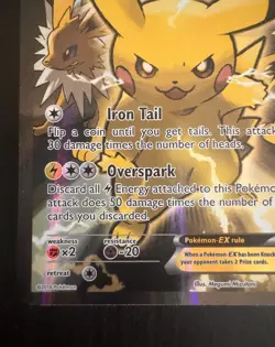 Pikachu EX XY124 XY Black Star Promo Pokemon English LP+ - Image 2