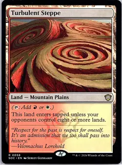 Turbulent Steppe 58 Commander: Secrets of Strixhaven Magic: The Gathering NM - Image 1