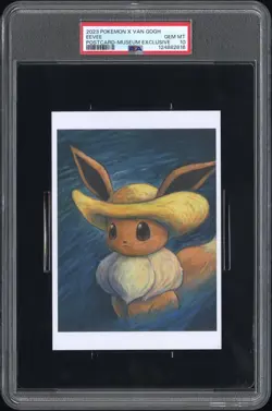 PSA 10 2023 POKEMON X VAN GOGH EEVEE POSTCARD-MUSEUM EXCLUSIVE - Image 1