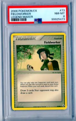 2006 POKEMON EX LEGEND MAKER 73/92 FIELDWORKER PSA 8 - Image 1