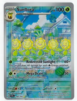 Pokemon TCG Sunflora Card 169/167 Twilight Masquerade Series NM - Image 1