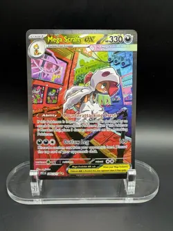 Mega Scrafty Ex 285 Full Art Ultra Rare Pokemon Beautiful Mint Condition - Image 1
