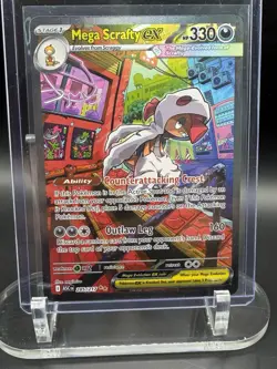 Mega Scrafty Ex 285 Full Art Ultra Rare Pokemon Beautiful Mint Condition - Image 5