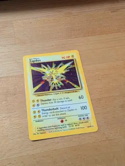 Pokemon TCG Zapdos Base Set Holo Rare Unlimited 16/102 Basic 90 HP English 1999 - Image 2