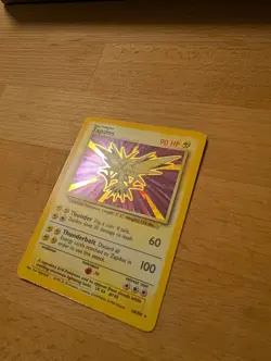 Pokemon TCG Zapdos Base Set Holo Rare Unlimited 16/102 Basic 90 HP English 1999 - Image 3