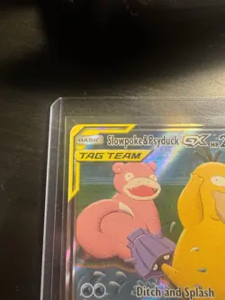 Pokemon Slowpoke & Psyduck GX Ultra Rare TAG TEAM Holo 218/236 SM-Unified Minds - Image 5