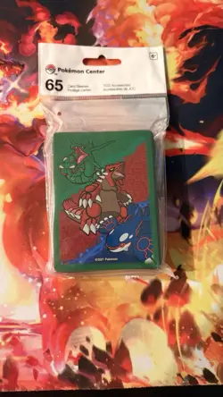 Pokemon Center Legends of Hoenn Card Sleeves 65 Standard Rayquaza Groudon Kyogre - Image 1