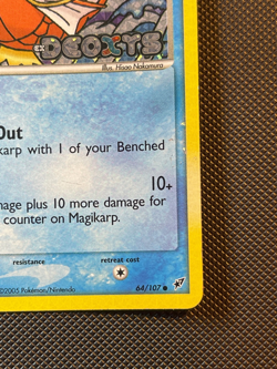 Magikarp Stamped Reverse Holo Pokemon TCG Deoxys 64/107 MP - Image 4