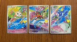 Pokemon TCG First Partner Illustration Collection Series 1 Gen 7 Alola Starters - Image 1