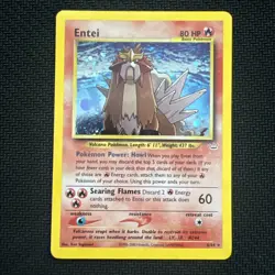 2001 Pokemon TCG Entei 6/64 Neo Revelation HOLO Rare - Image 1