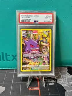 2022 POKEMON SWORD & SHIELD LOST ORIGIN #TG06 FULL ART/GENGAR PSA 10 - Image 1