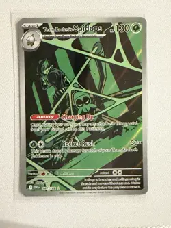Pokemon Team Rocket's Spidops 187/182 Destined Rivals Illustration Rare Holo EN - Image 1