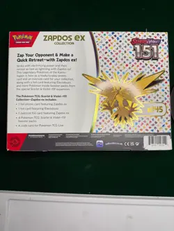 Pokemon Scarlet & Violet 151 Zapdos Ex Collection New/Sealed - Image 2