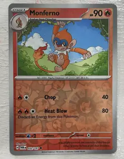 Pokemon TCG Twilight Masquerade MONFERNO 032/167 REVERSE HOLO - Image 1