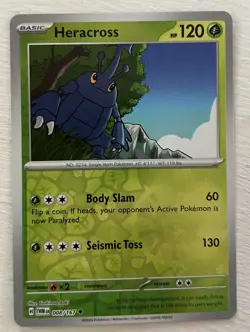 Pokemon TCG Twilight Masquerade HERACROSS 008/167 REVERSE HOLO - Image 1
