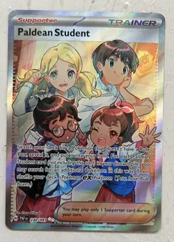 Pokemon TCG Paldean Fates PALDEAN STUDENT 230/091 HOLO - Image 1