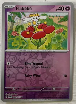 Pokemon TCG Twilight Masquerade FLABEBE 086/167 REVERSE HOLO - Image 1
