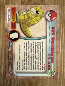 Sandshrew #27 Topps Series 1 Non-Holo Black Logo Pokemon TCG NM - Image 2
