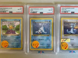 3 Pokemon Graded Caeds Including Squirtle 63/102 (Shadowless) *PSA 8* - Image 2