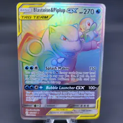Pokemon TCG Tag Team Blastoise & Piplup GX 253/236 Secret Rare Cosmic Eclipse - Image 1