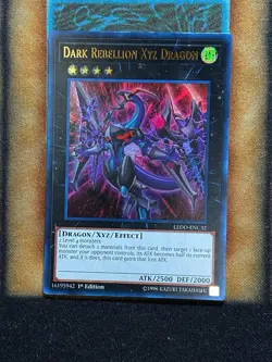Yugioh Dark Rebellion Xyz Dragon LEDD-ENC32 Ultra Rare Alt Art 1st Ed LP - Image 1