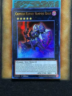 Yugioh Crimson Knight Vampire Bram MP14-EN164 Ultra Rare 1st Ed NM - Image 1